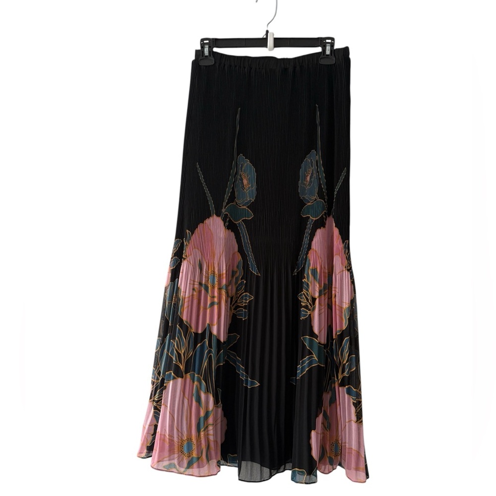 NWT Daniel Rainn Boho Chic Floral Pleated Midi Skirt Size Small - Picture 5 of 8